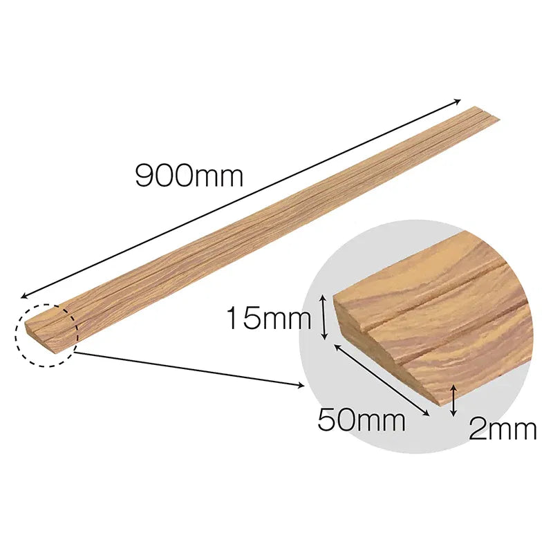 Profil Trecere Gresie Parchet, Pentru Diferenta de Nivel, Culoare Lemn Închis, Autoadeziv, 90cm