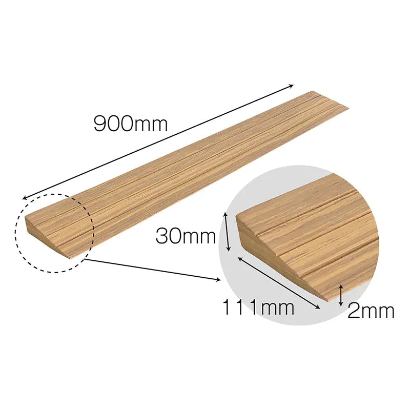 Profil Trecere Gresie Parchet, Pentru Diferenta de Nivel, Culoare Lemn Închis, Autoadeziv, 90cm - L: 111mm(l)x90cm(L)x30mm(h)