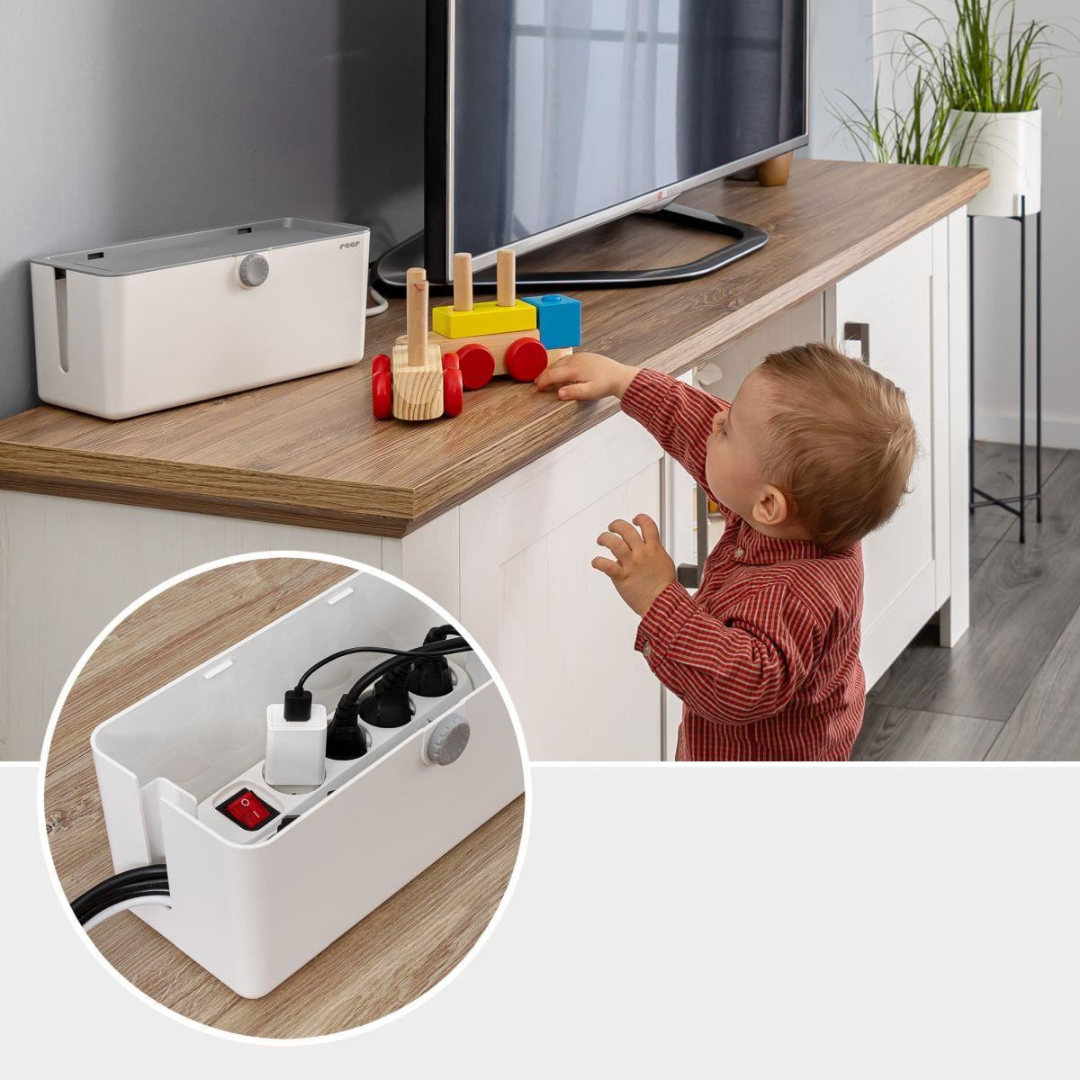 Protectie cabluri, stechere si prelungitoare, tip cutie, Reer