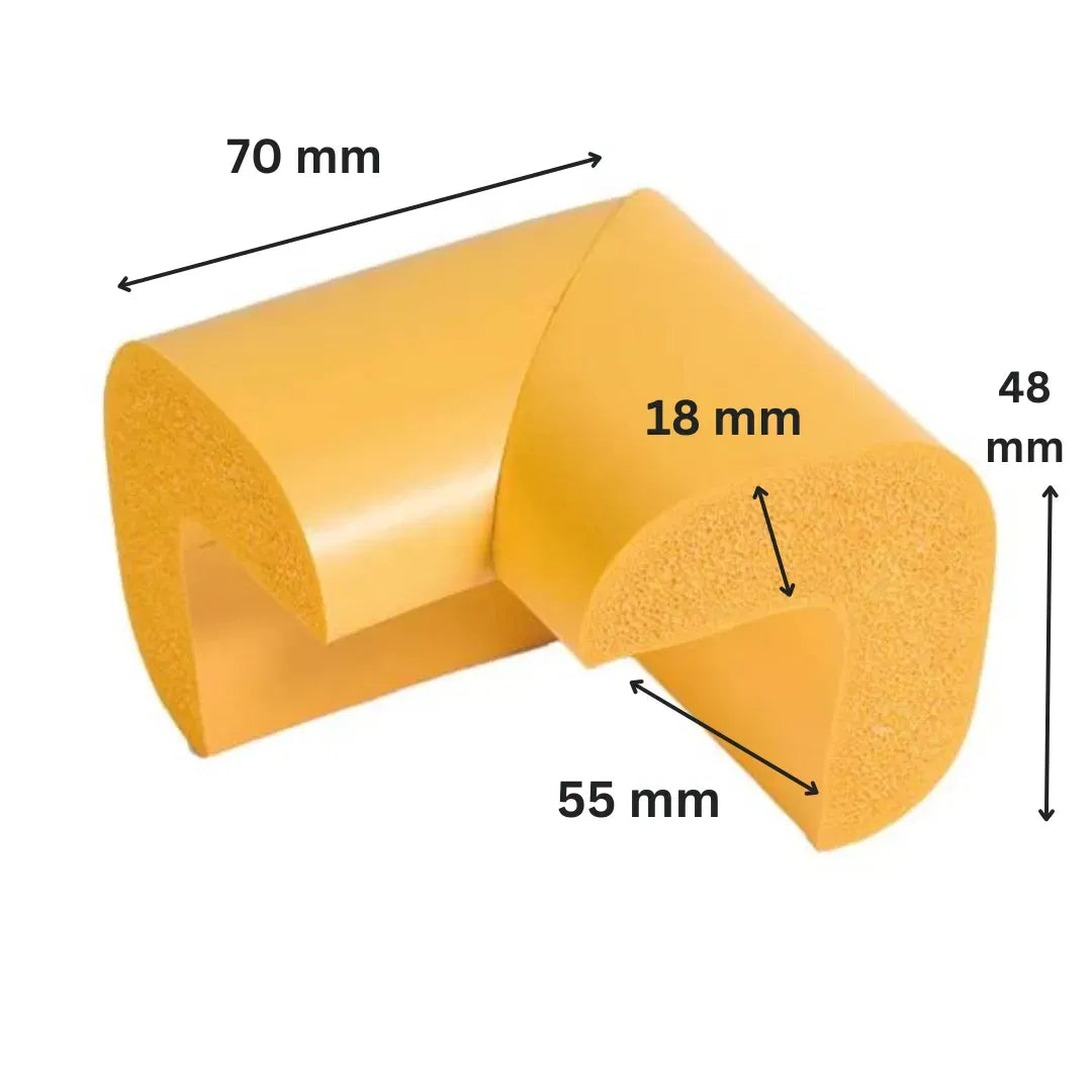 Protectie colturi, galben - 55(l)x70(L)x48(h)x18(t)