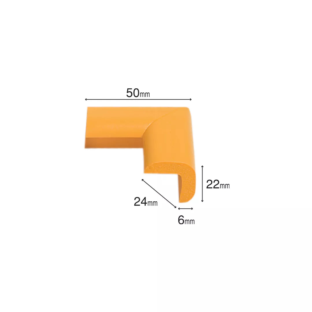 Protectie colturi, galben - 24(l)x50(L)x22(h)x6(t)