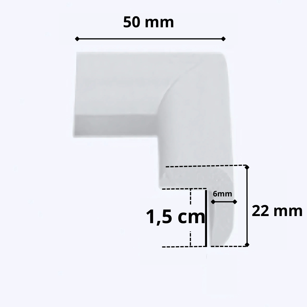 Protectie Colturi Mobila Copii Set 4buc Spuma Lemn Alb | Carboysafety