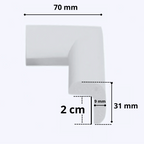 Protectie Colturi Mobila Copii Set 4buc Spuma Lemn Alb | Carboysafety