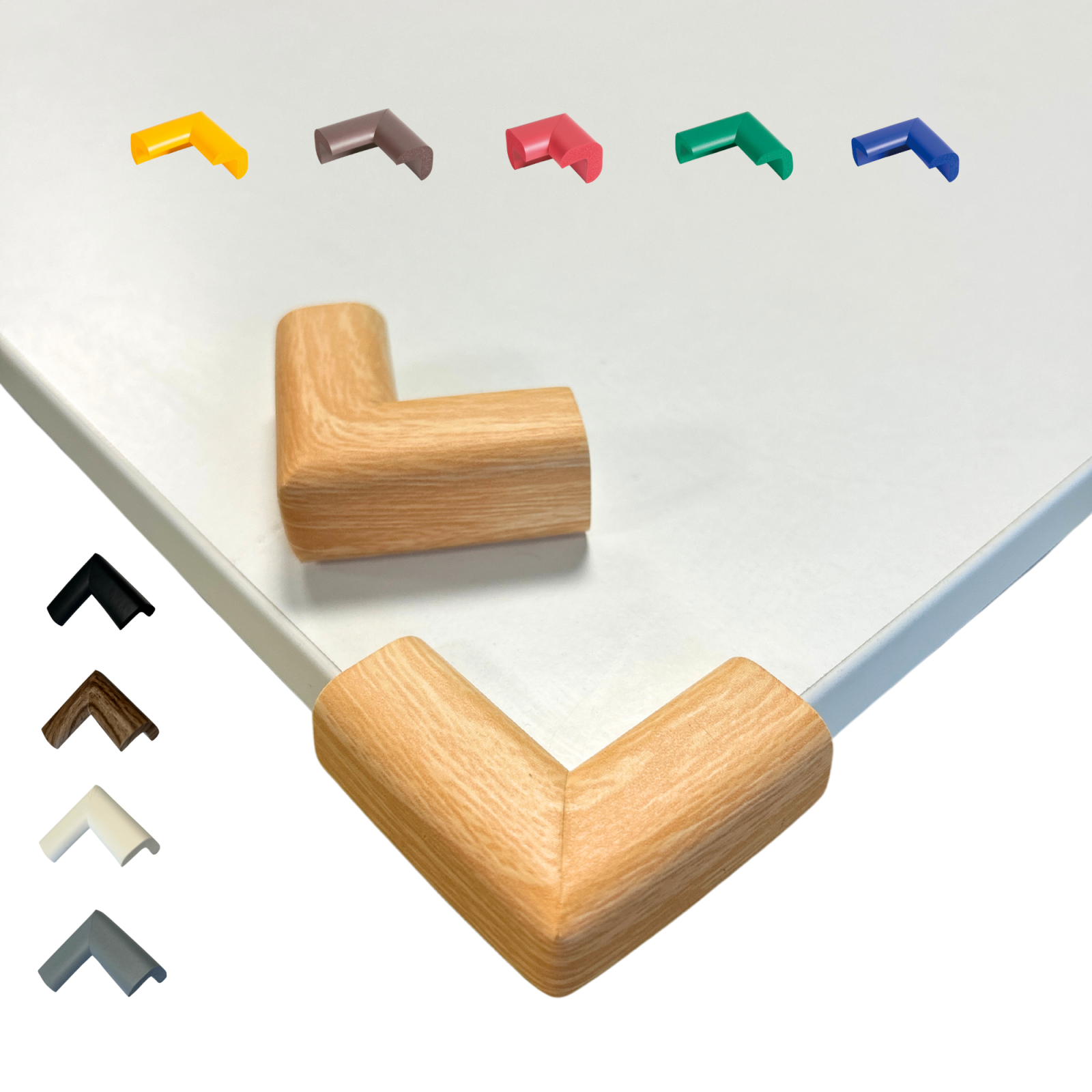 Protectie Colturi Mobila, din Spuma, Culoarea Lemnului - Lemn deschis 18(l)x37(L)x15(h)x4(t)