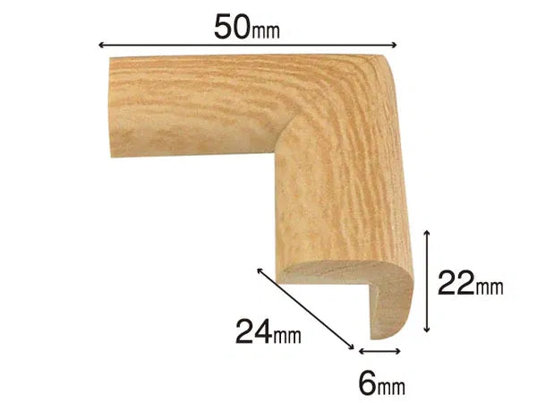 Protectie Colturi Mobila, din Spuma, Culoarea Lemnului - Lemn deschis 24(l)x50(L)x22(h)x6(t)