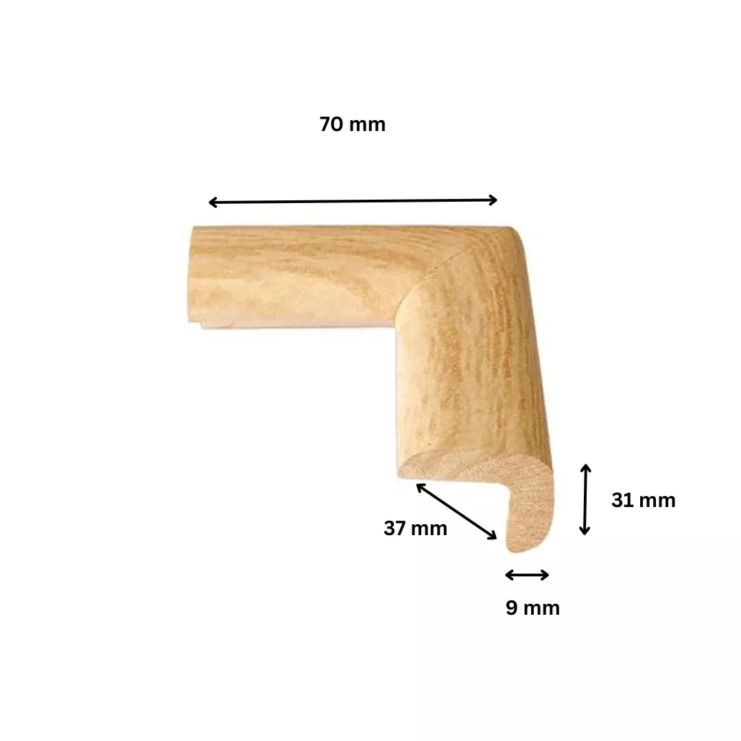Protectie Colturi Mobila, din Spuma, Culoarea Lemnului - Lemn deschis 37(l)x70(L)x31(h)x9(t)