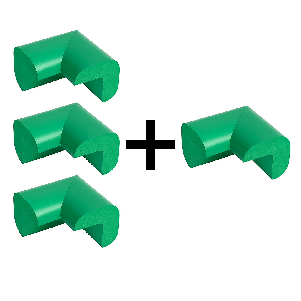 Protecție colțuri mobilă industrială – Spumă cauciuc 3+1 Gratuit - Verde