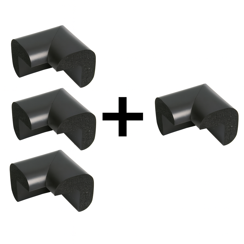 Protecție colțuri mobilă industrială – Spumă cauciuc 3+1 Gratuit - Negru