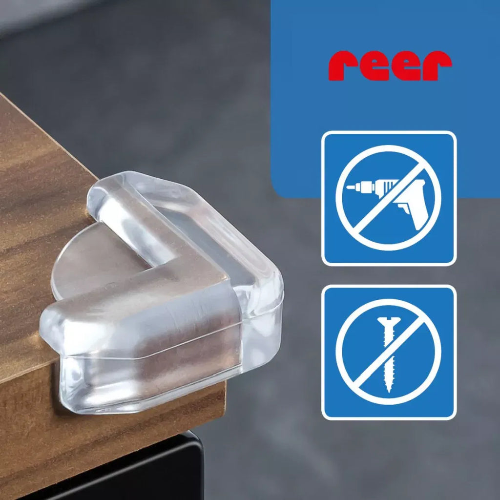 Protectie colturi mobila, transparent, 4 buc, Reer