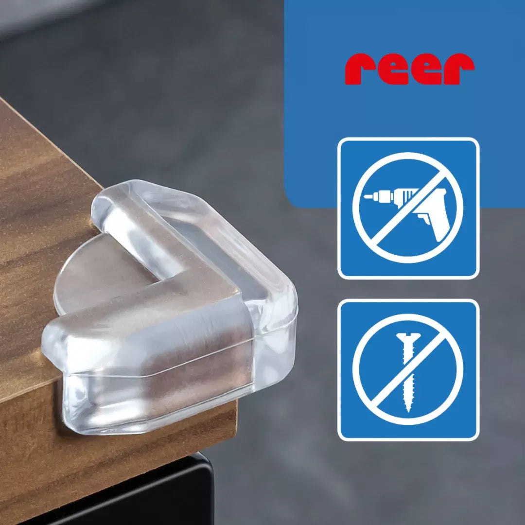 Protectie colturi mobila, transparent, 4 buc, Reer