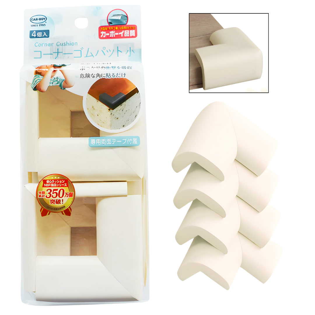Protectie Colturi Pentru Mobila, din Spuma, Set 4 buc - Crem