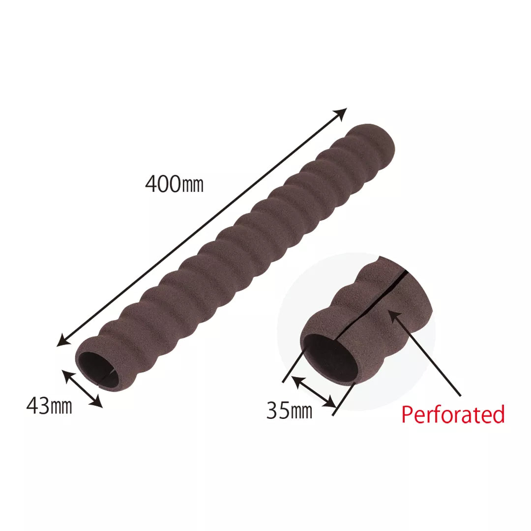 Protectie maner pentru balustrada, din spuma de cauciuc, maro, 40cm