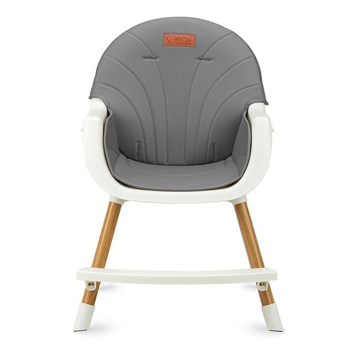 Scaun de masa copii Momi Reki, Piele ecologica, Gri