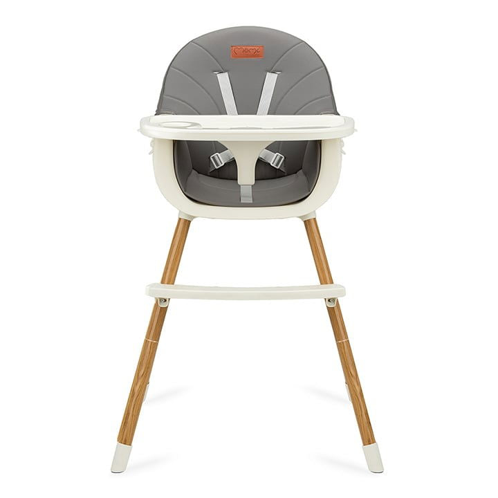 Scaun de masa copii Momi Reki, Piele ecologica, Gri