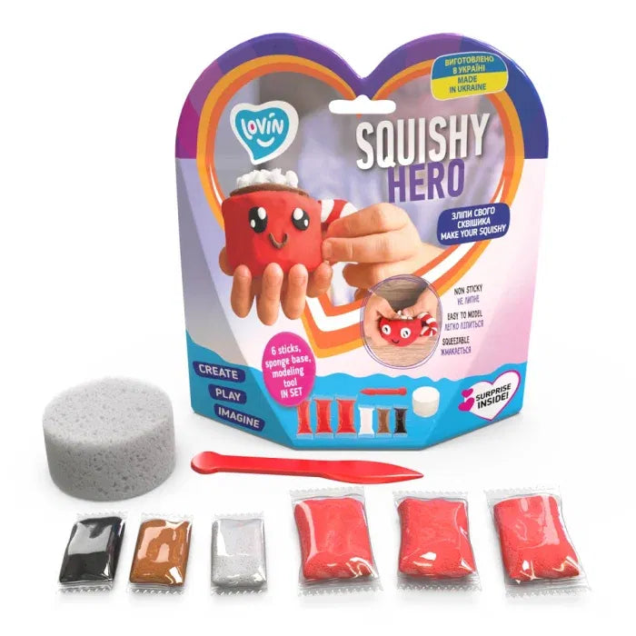 Set Air Clay cu argila usoara pentru modelaj Lovin, Squishy Hero, Cupcao, 3 ani+
