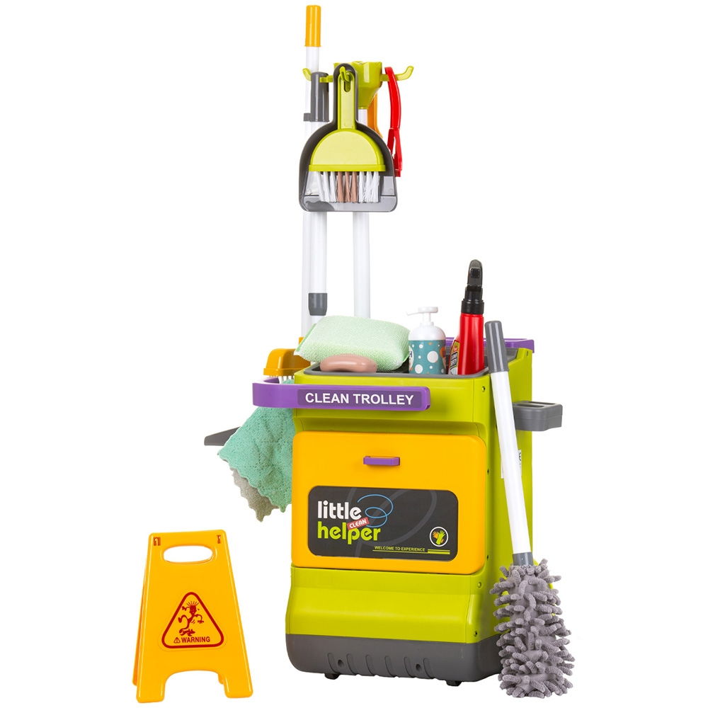 Set jucarie Chipolino Cleaning Trolley cu 16 accesorii - Default Title