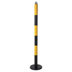 Stâlp delimitare acces cauciuc flexibil 250x1280x60 mm - Negru & Galben