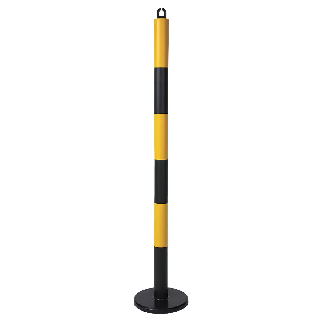 Stâlp delimitare acces cauciuc flexibil 250x1280x60 mm - Negru & Galben