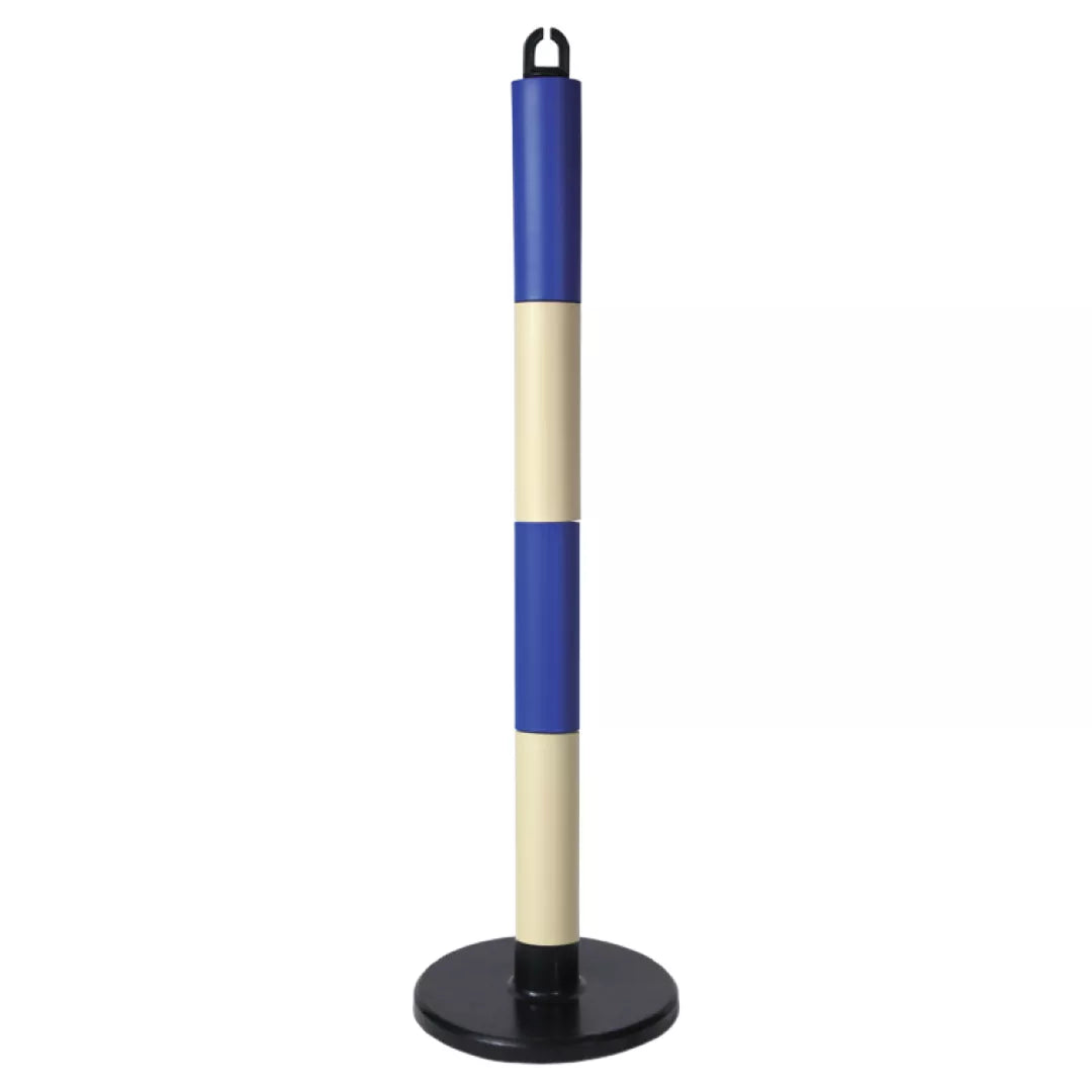 Stalpi delimitare acces, de cauciuc, 250x880x60mm - Alb-Albastru