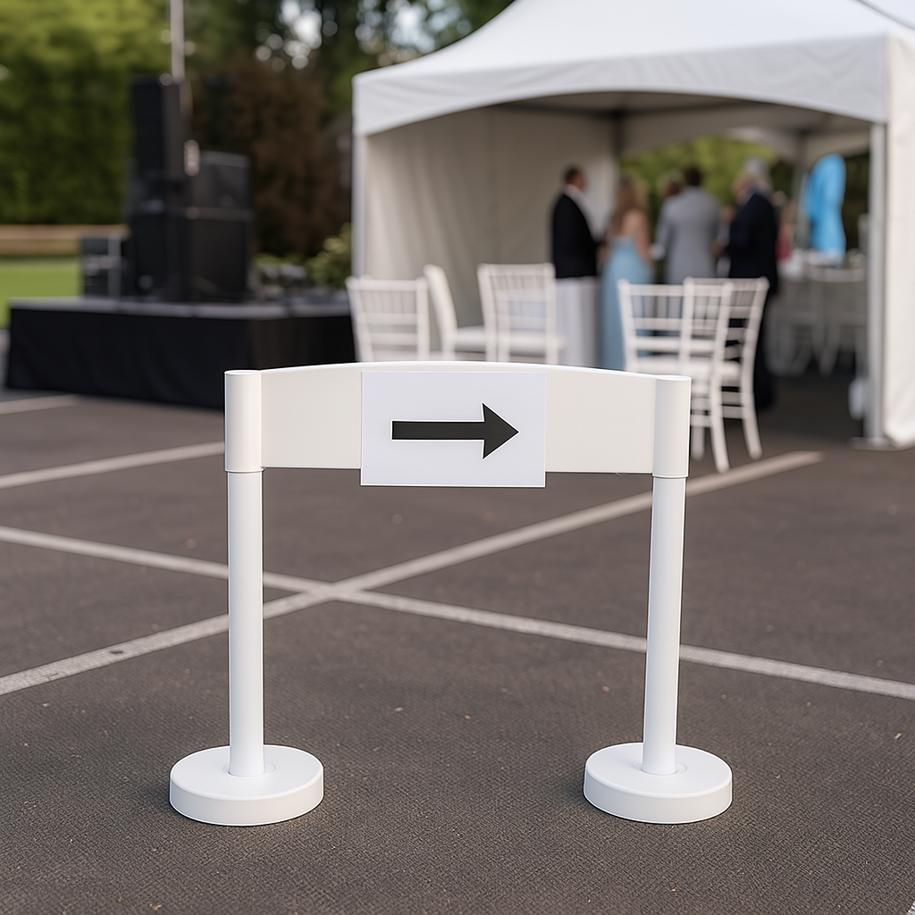 Set stâlpi delimitare și barieră plastic – trafic și parcări