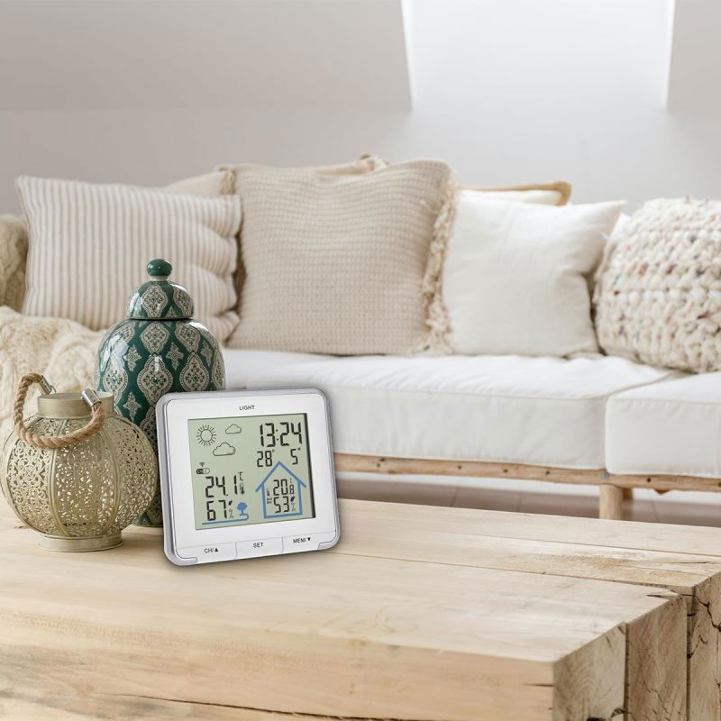 Statie meteo wireless LIFE TFA 35.1153.02, cu transmitator wireless extern inclus, alba