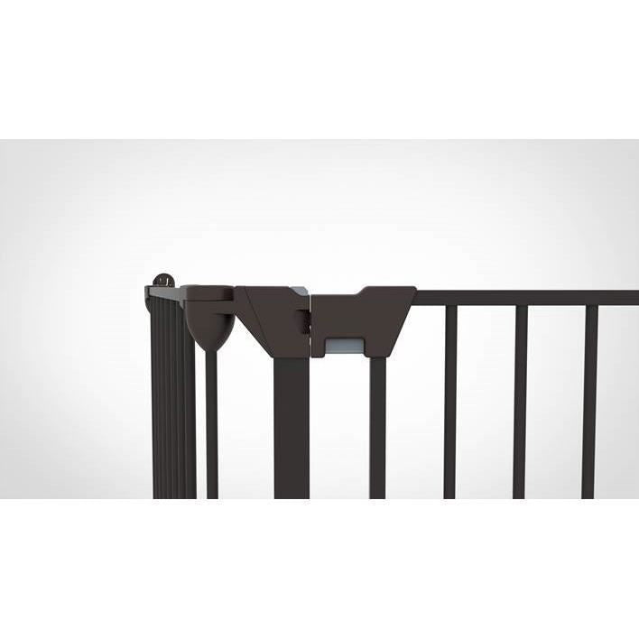Tarc de siguranta modular cu 3 panouri, metal negru, Noma N93491