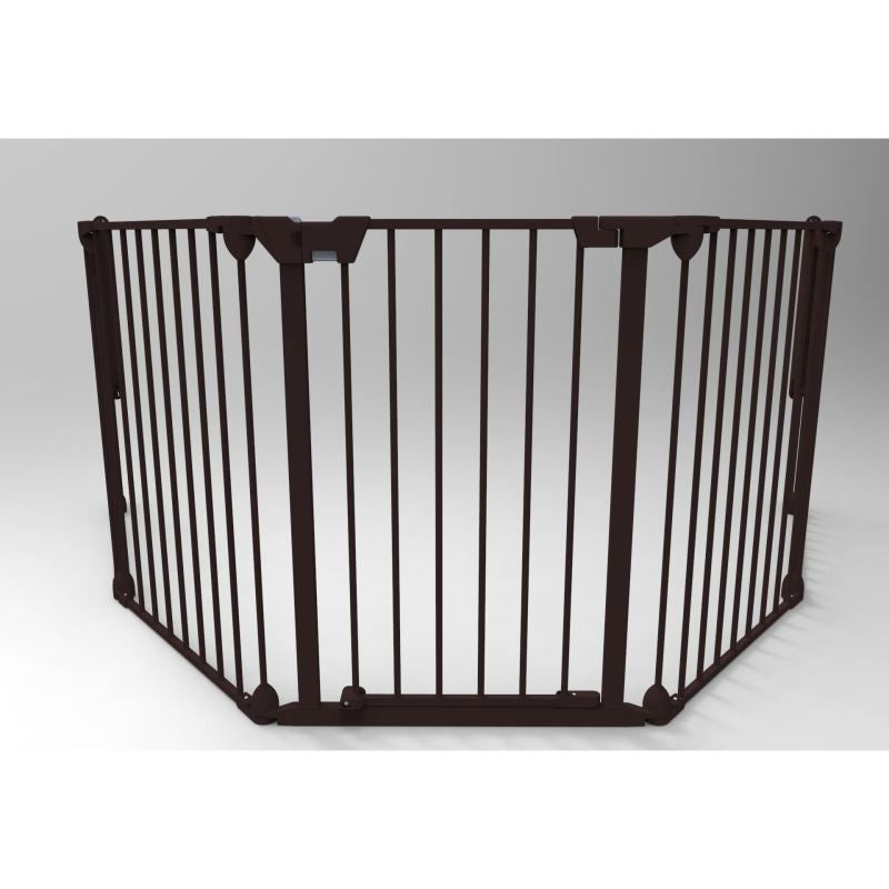 Tarc de siguranta modular pentru copii cu 3 panouri, metal negru, Noma