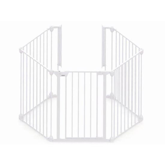 Tarc de siguranta pentru copii modular cu 5 panouri, metal alb, Noma - Default Title