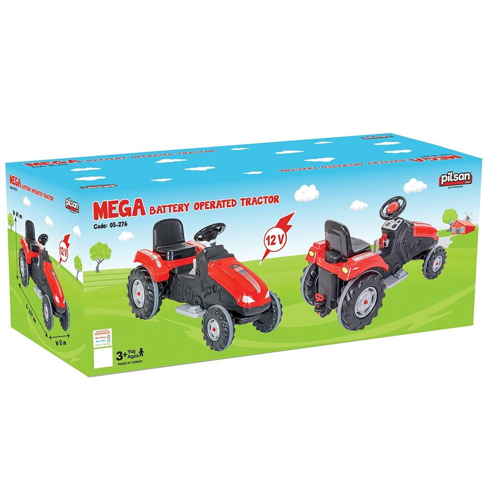 Tractor electric copii 3 ani+ Pilsan Mega Rosu